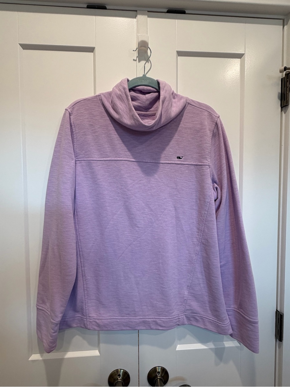 Vineyard Vines Slub Funnel Neck Pullover Lavender Purple Size L